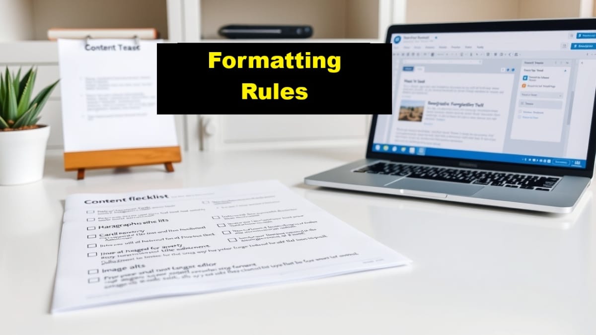wordpress content formatting rules checklist