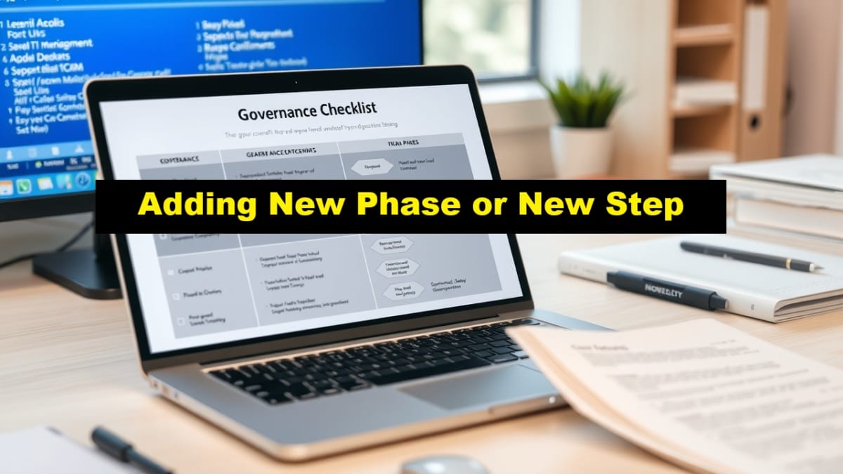 governance checklist for adding new phases and steps