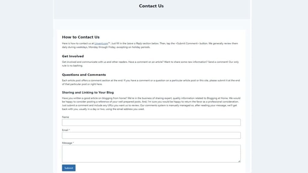 navigation contact page navigation contact page