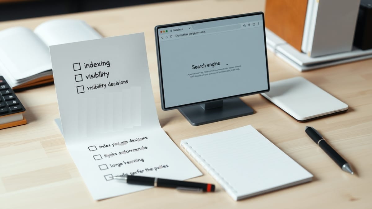 indexing and crawl visibility planning checklist