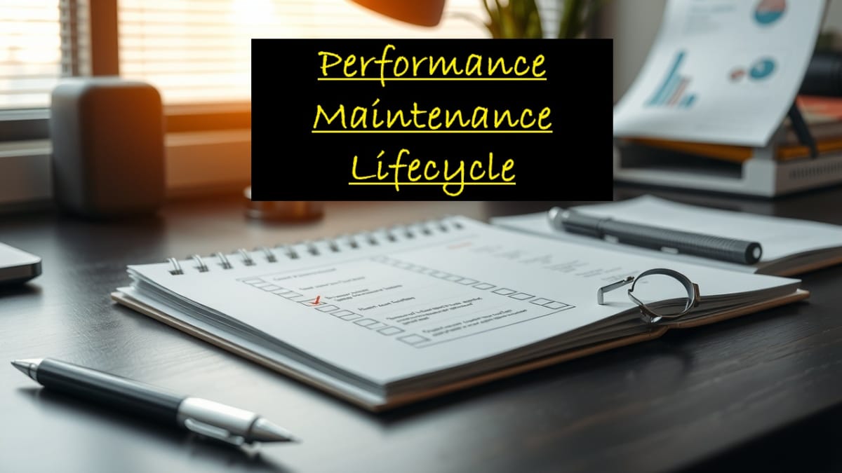 performance and maintenance planning checklist