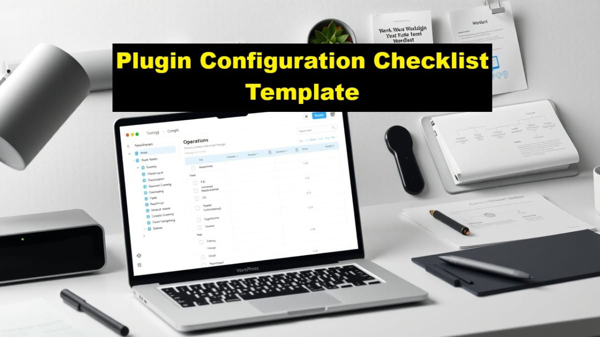 plugin configuration checklist template
